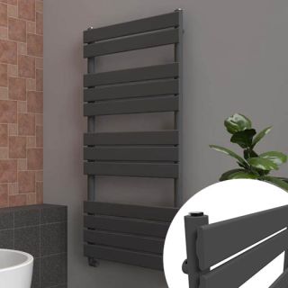 Lux Heat Flat Anthracite Towel Radiator