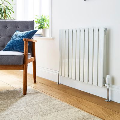 Lux Heat Flat White Horizontal Radiator