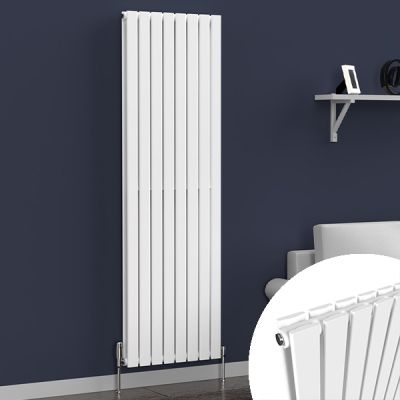 Lux Heat Flat White Vertical Radiator