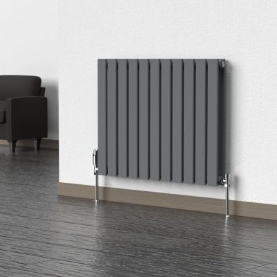 Lux Heat Flat Anthracite Grey Horizontal Radiator