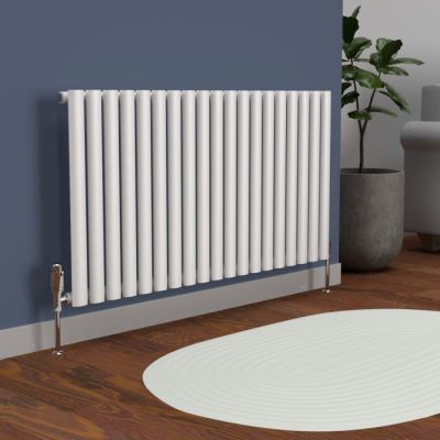 Lux Heat Oval White Horizontal Radiator
